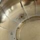 Antique glass and silver-plated metal dish