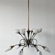 Lustre MiSiècle 12 Brass Arms attributed to Arredoluce 1950s