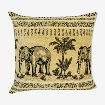 Ethnic velvet elephant cushion