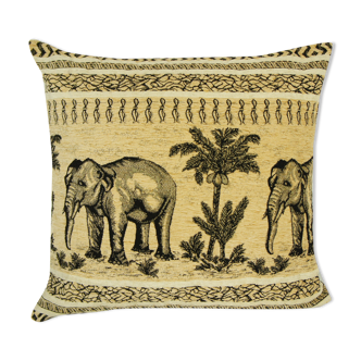 Ethnic velvet elephant cushion