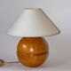 Pied de lampe boule en bois blond, Années 60/70