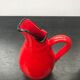 Old red ceramics pitcher vintage 70s