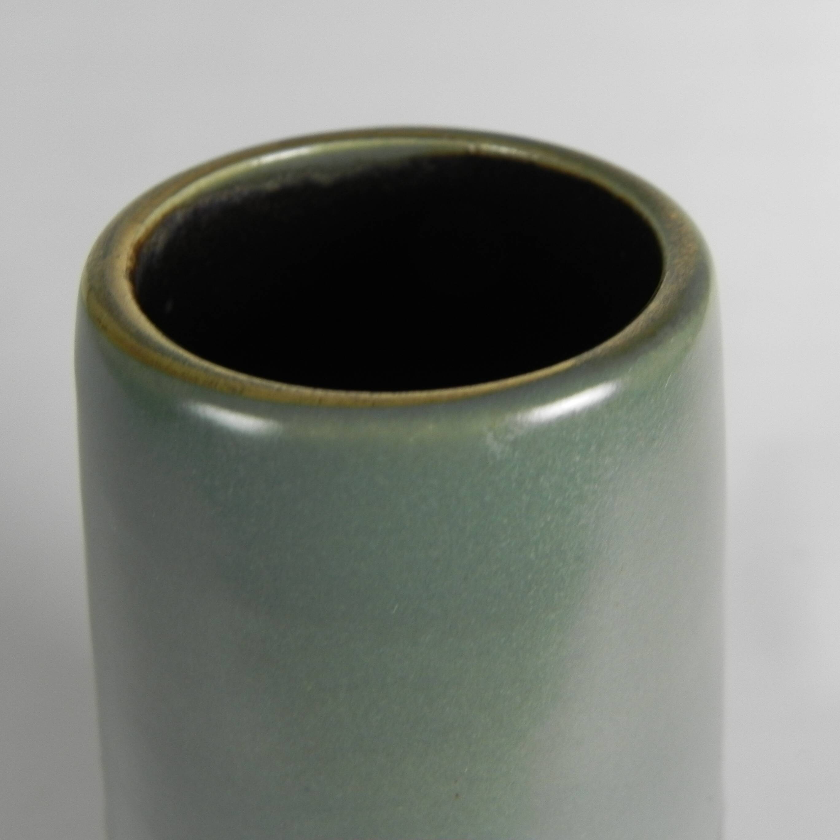 German vase in red and green ceramic, 1960s