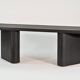 Wooden bench and mortex