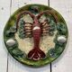 Set of 8 majolica-barbotine dishes and plates