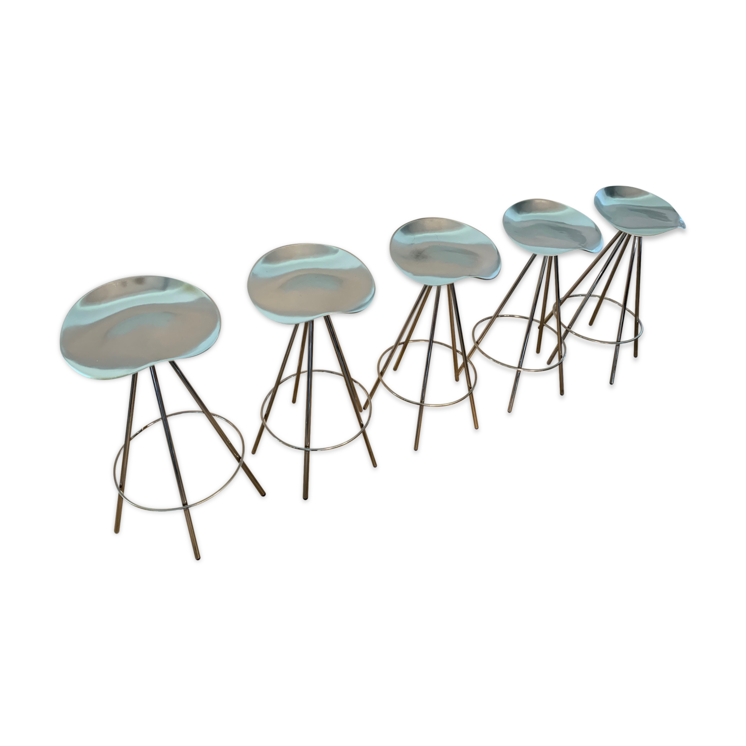 Set of 5 stools "Jamaica" by designer Pepe Cortes production Amat