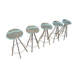 Set of 5 stools "Jamaica" by designer Pepe Cortes production Amat