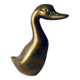 Vintage brass goose