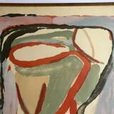 Original lithograph signed and numbered by Bram VAN VELDE, Red Course - MP 041, 1968