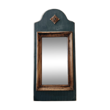 Wooden and black mirror