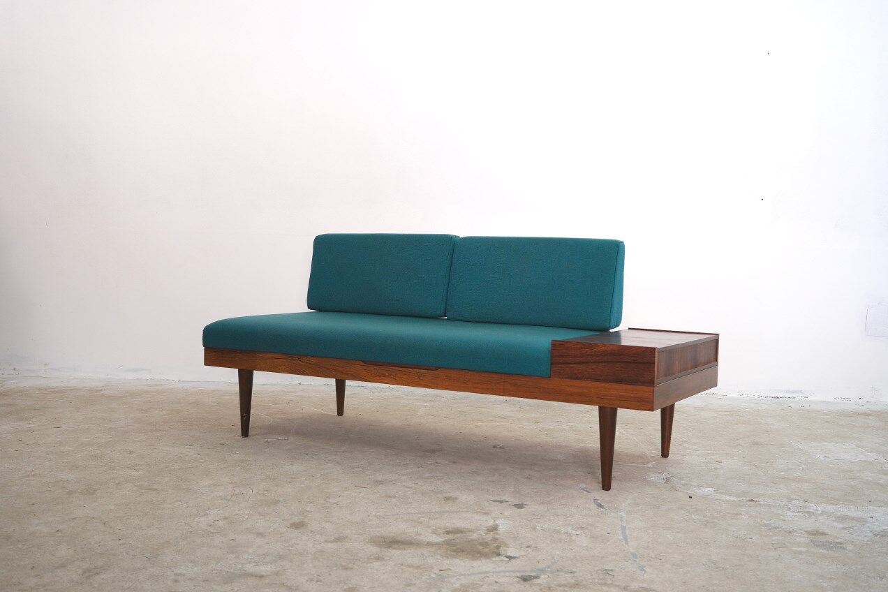 Méridienne scandinave en palissandre, années 1960