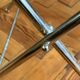 Nickel-plated metal dessert trolley