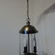 Old chandelier, 3 lights in a glass cylinder
