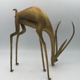 Gazelle ou antilope d’afrique, en laiton massif