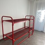 Vintage red metal bunk bed – DICO – 2 beds 80x190 cm