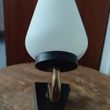Brass and opaline wall lamp 1950