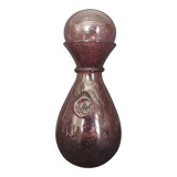 Carafe bottle in purple bubble blown glass Biot 20th century