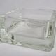 Vintage square Lumax catchall in thick transparent glass 11 x 11 x 6 cm