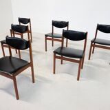 Mid-Century Modern Set of 6 Scandinavian Chairs, 1960s
