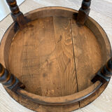 Antique turned wooden side table with authentic charm.