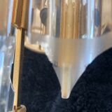 Pair of Venini sconces 1970 golden structure