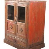 Vaisselier Art déco en teck birman ancien