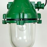 Green Industrial Cast Aluminium Explosion Proof Lamp, 1970s