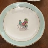 Service à dessert en porcelaine Orchies « Moulin des Loups »
