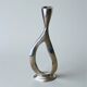 Biomorphic candleholder, solid aluminium, Spain, circa 1970