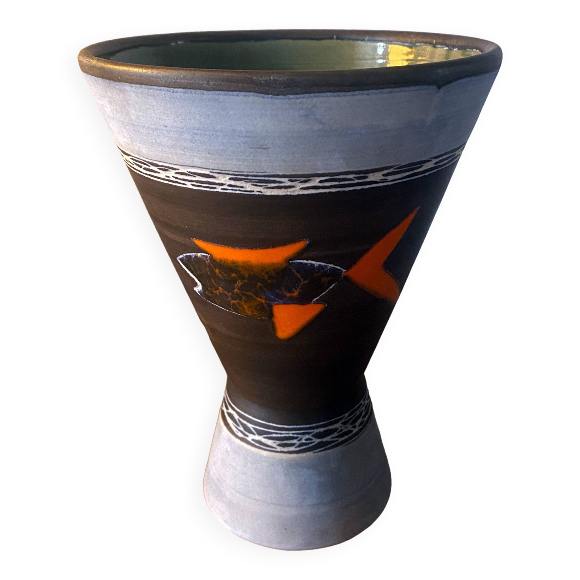 Diabolo vase Auguste Lucchesi dit luc (born in 1913) Vallauris