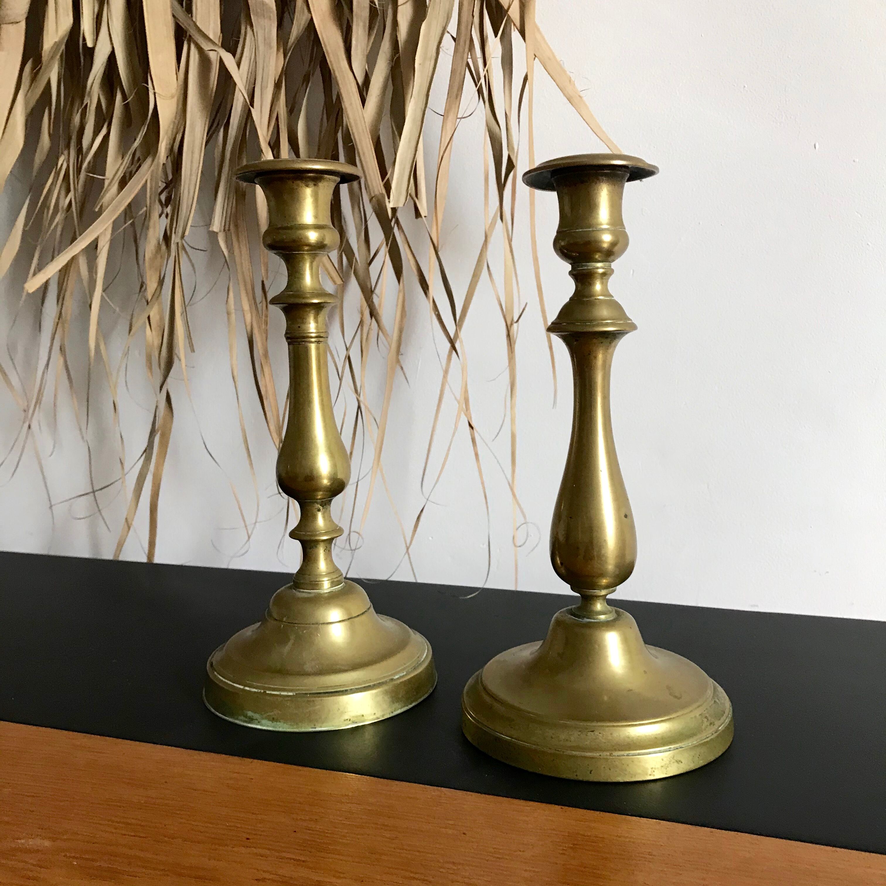 Brass candlesticks
