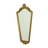 Classic Gold Leaf Mirror Crested Mirror Baroque Style 75cm