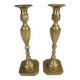 Pair candlesticks brass