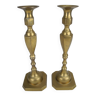 Pair candlesticks brass