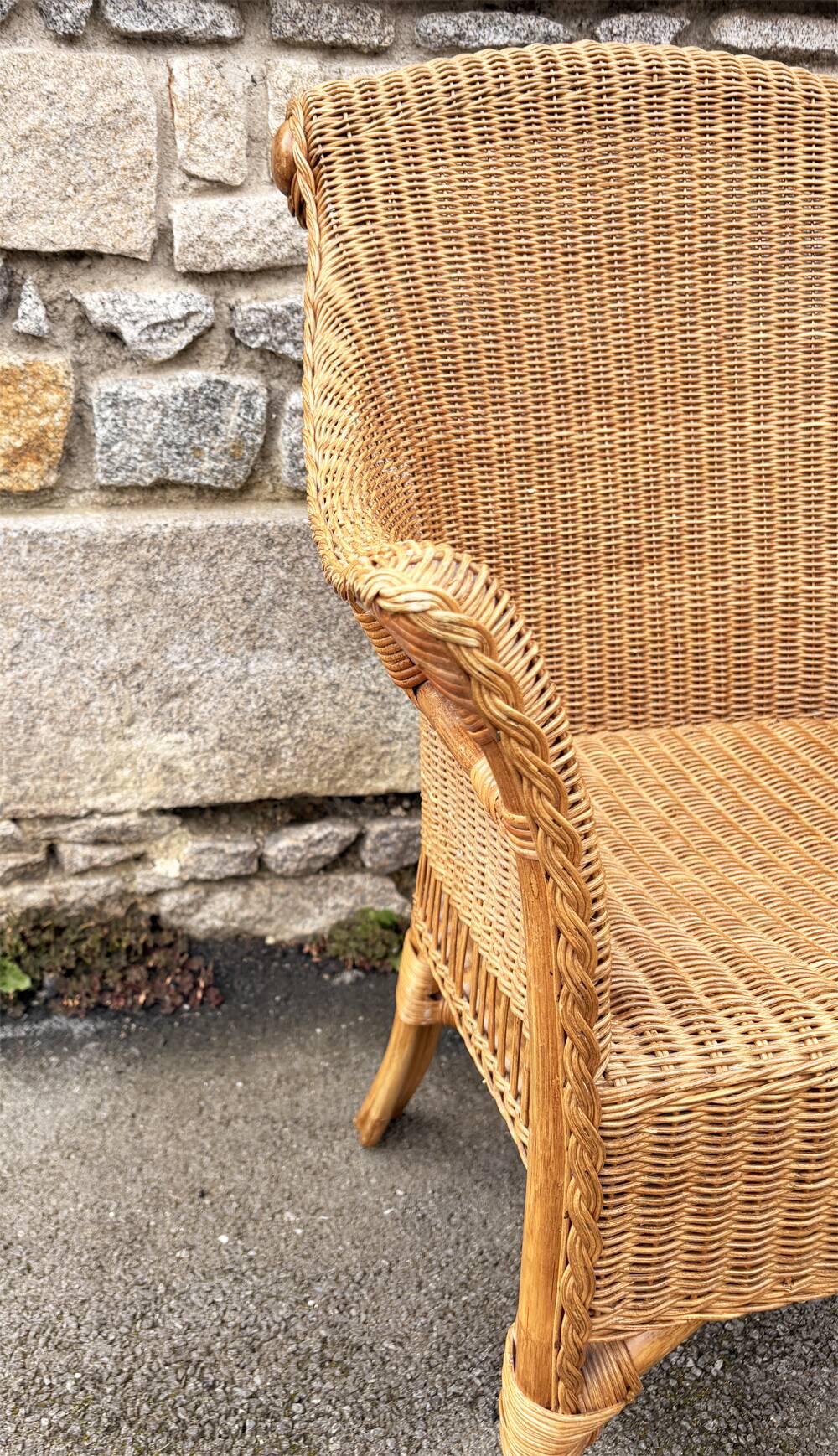 Wicker and rattan armchair – the splendour of vintage, 60s - 80s
