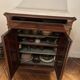 Antique wood-panelled sideboard with white marble top – Circa 1880