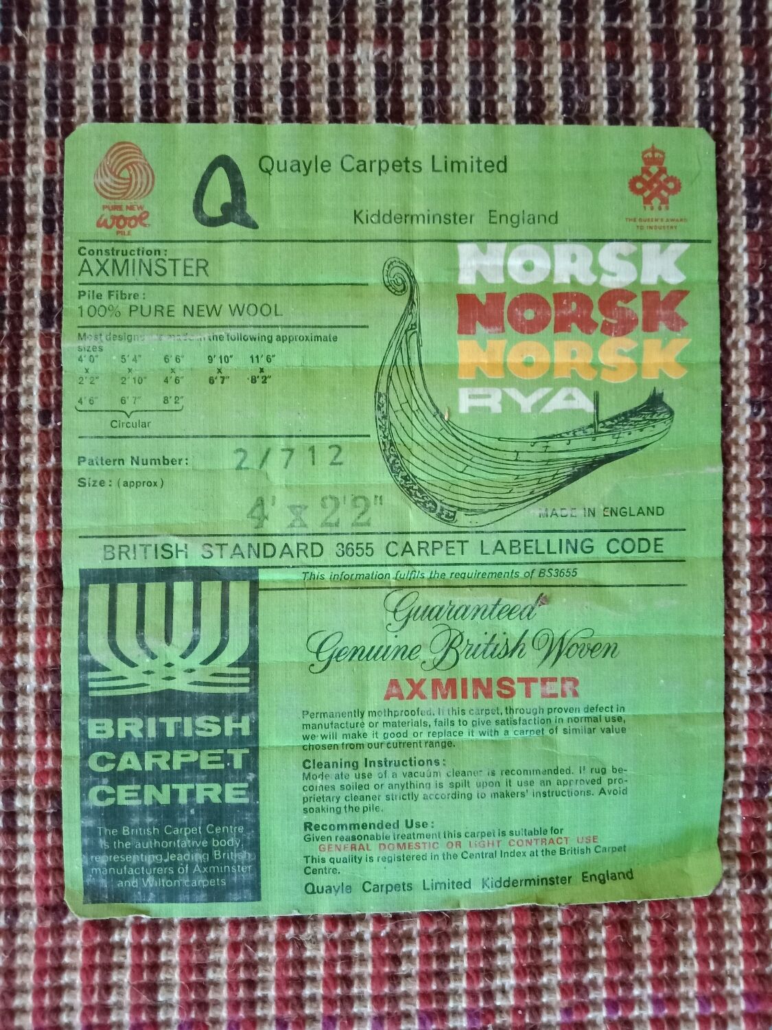 Scandinavian rug Rya