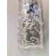 Set of Two Italian Transparent Hammered Glass Wall Sconces