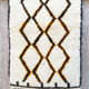 Tapis diamants d'abeille 124 X 78cm