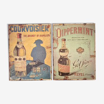 Tin plates - Courvoisier/Get Pippermint