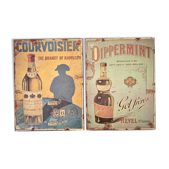 Tin plates - Courvoisier/Get Pippermint