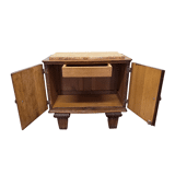 Art Deco Bedside Table With Marble Top, 1930s