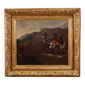 Flemish painting from the 17th century, hunting scene