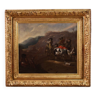 Flemish painting from the 17th century, hunting scene