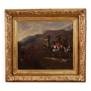 Flemish painting from the 17th century, hunting scene