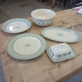 Ensemble plats, saladier, beurrier Geneviève Lethu