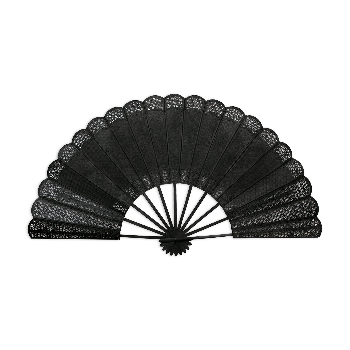 Éventail cannage sombre - 144 cm