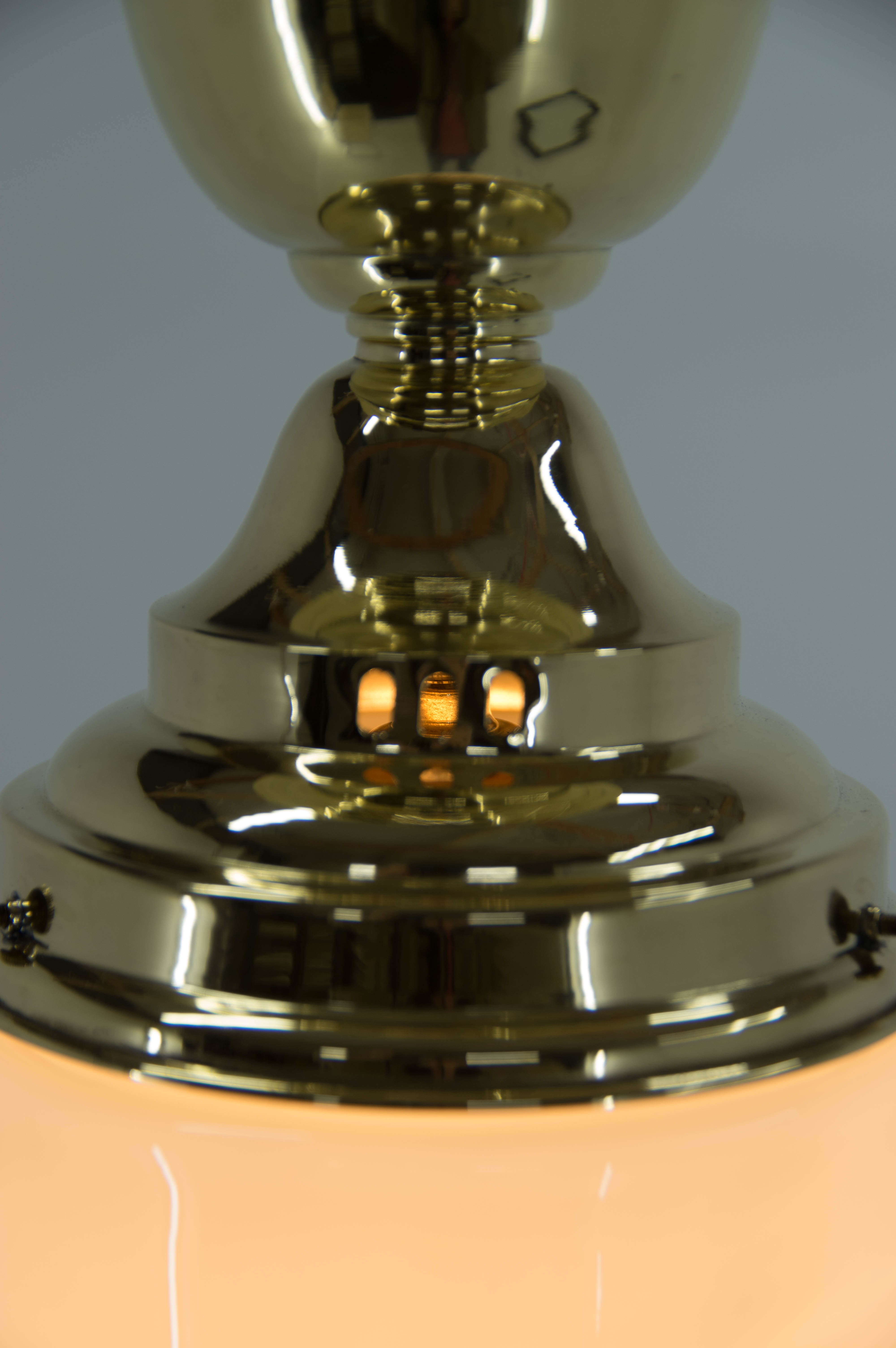 Art nouveau flush mount, 1910s, restored