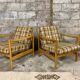 Pair of Scandinavian armchair fabric tiles