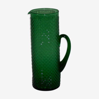 Broc vintage verre couleur vert émeraude